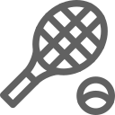 Quadra e paredão de tênis